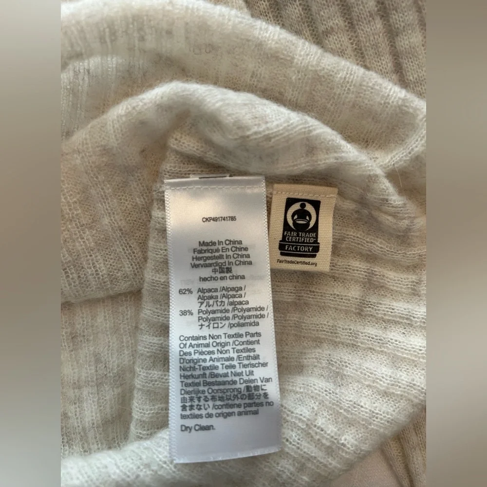 Madewell Ribbed Long Sleeve Henley in Cream - Picture 4 of 4